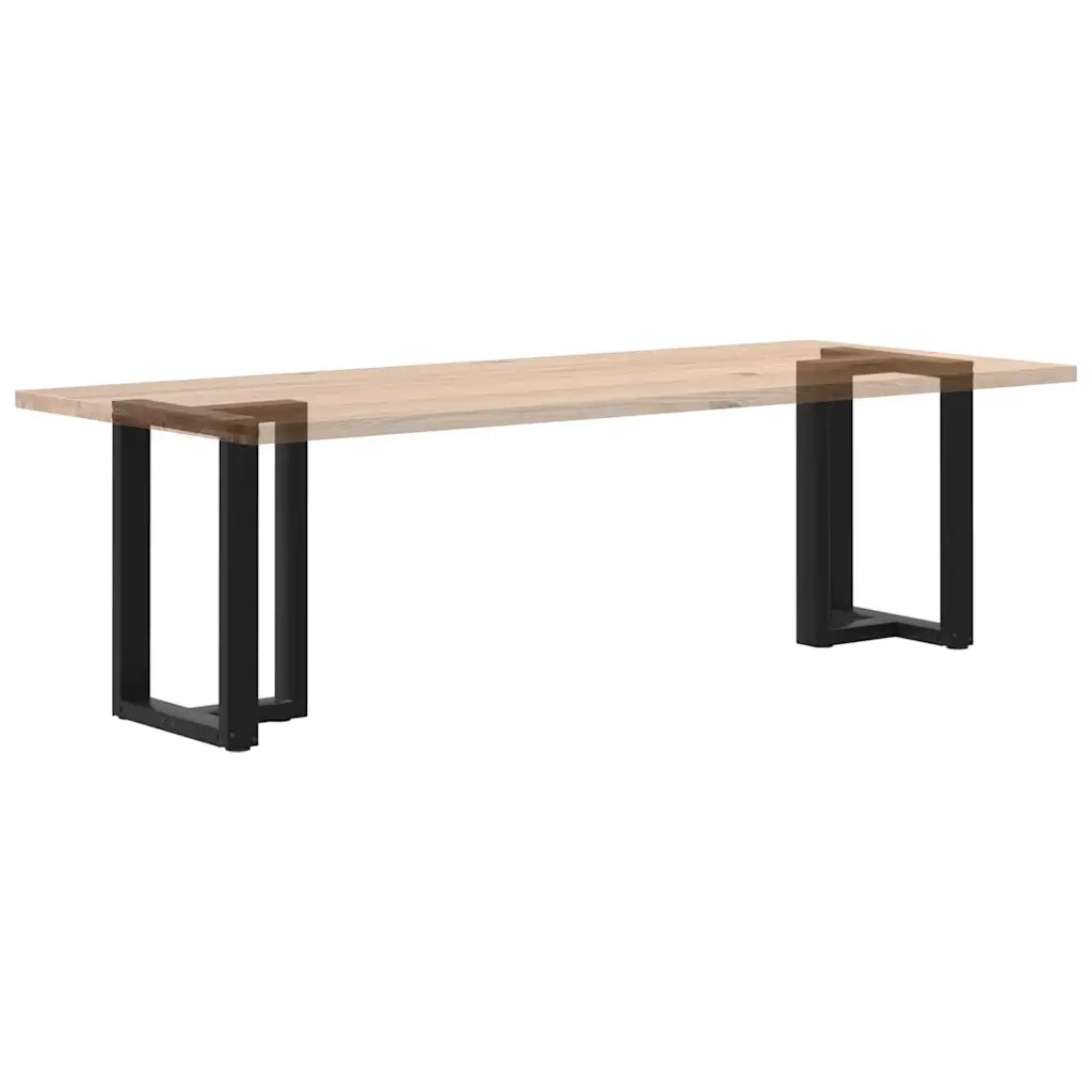 Gambe per tavolo da pranzo a forma di T 2 pz | Piede del tavolo nere 50x35x(72-73) cm in acciaio