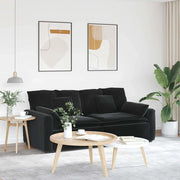 Divano Modulare con Cuscini-Sofa Modulare-Divanetto Nero 753075
