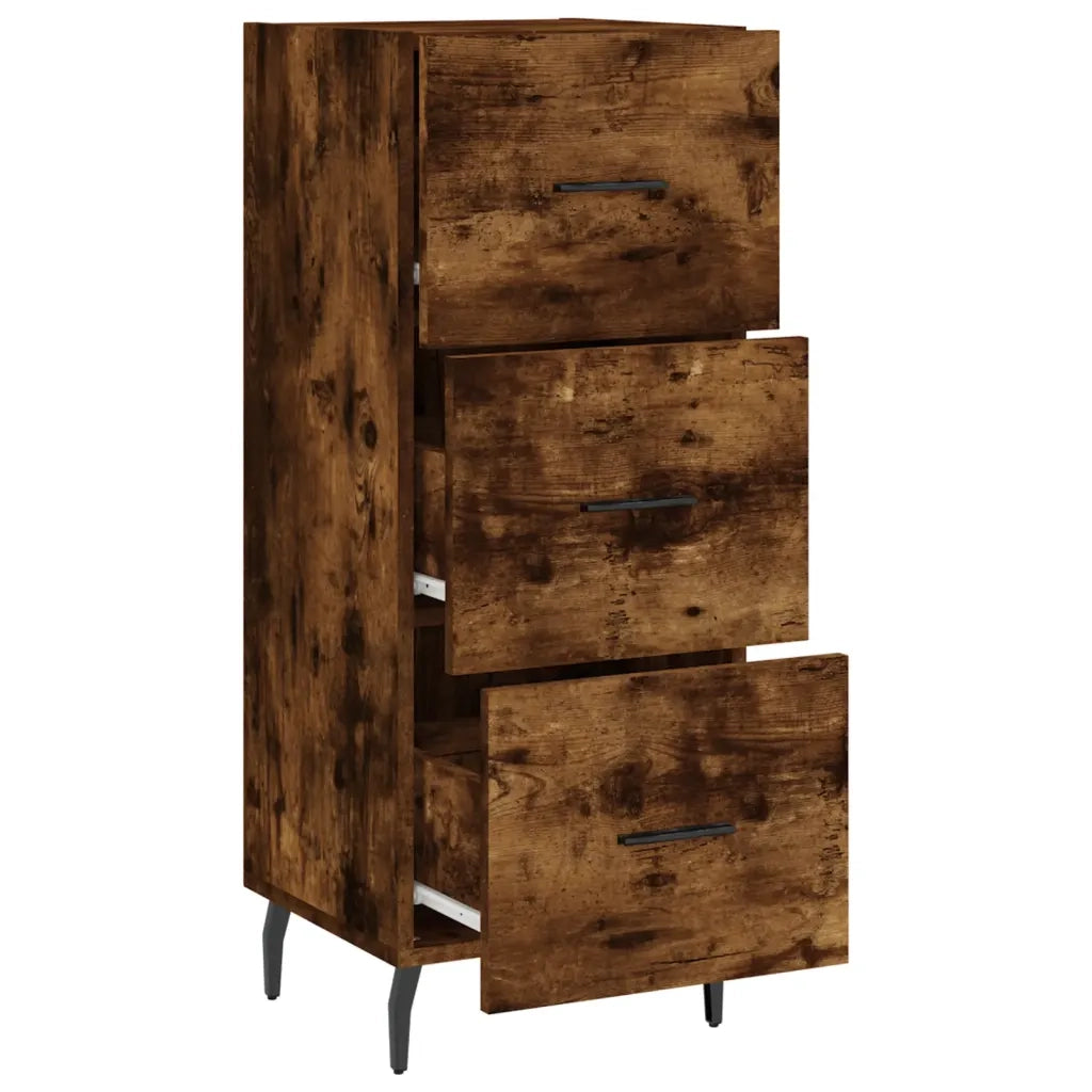 Credenza-Buffet-Armadio da cucina Rovere Fumo 34,5x34x90 cm in Legno Multistrato 639704