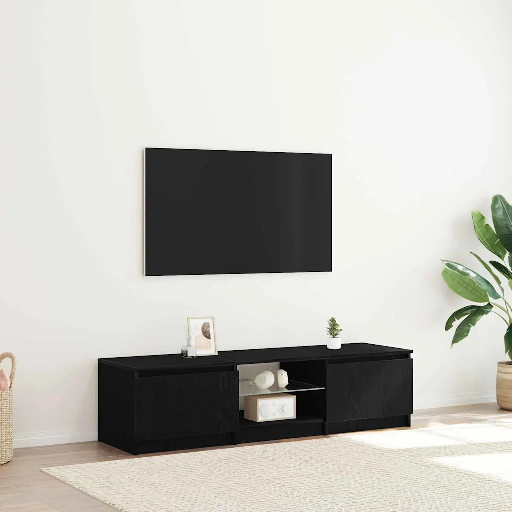 Mobile TV-Credenza per TV-Console TV Rovere Nero 140 x 38,5 x 36 cm Legno multistrato