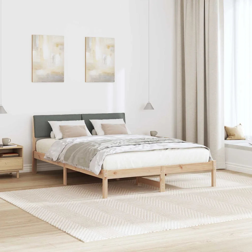 Struttura del Letto marrone e grigio scuro 135 x 190 cm
