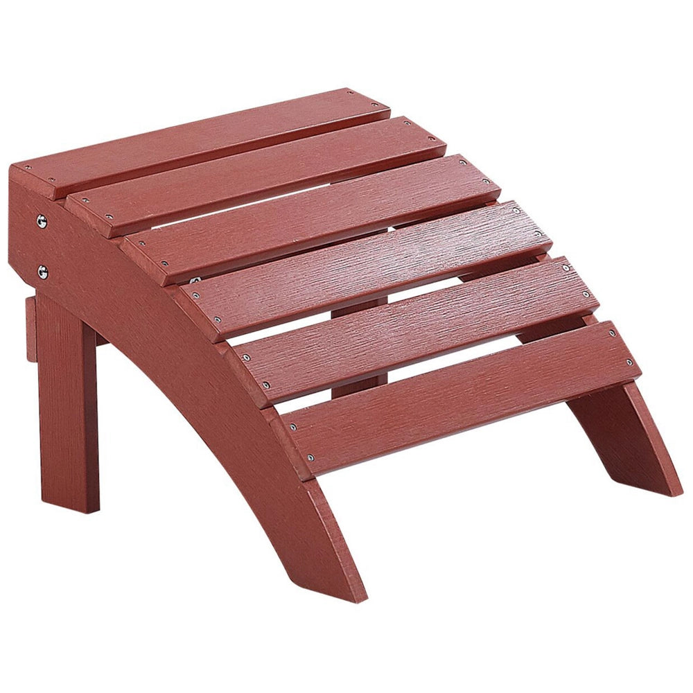 Poggiapiedi da giardino in plastica rossa in legno resistente agli agenti atmosferici a doghe in stile moderno