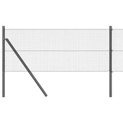 Palo della recinzione | Pannello per recinzione Acciaio e PVC Grigio
