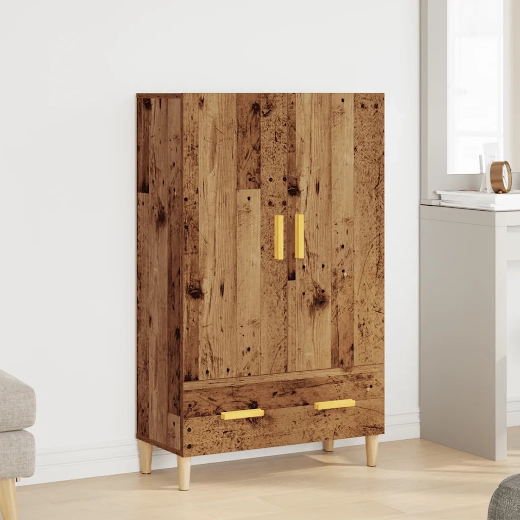 Credenza-Buffet-Armadio da cucina Legno Antico 70x31x115 cm in Legno Multistrato 234119
