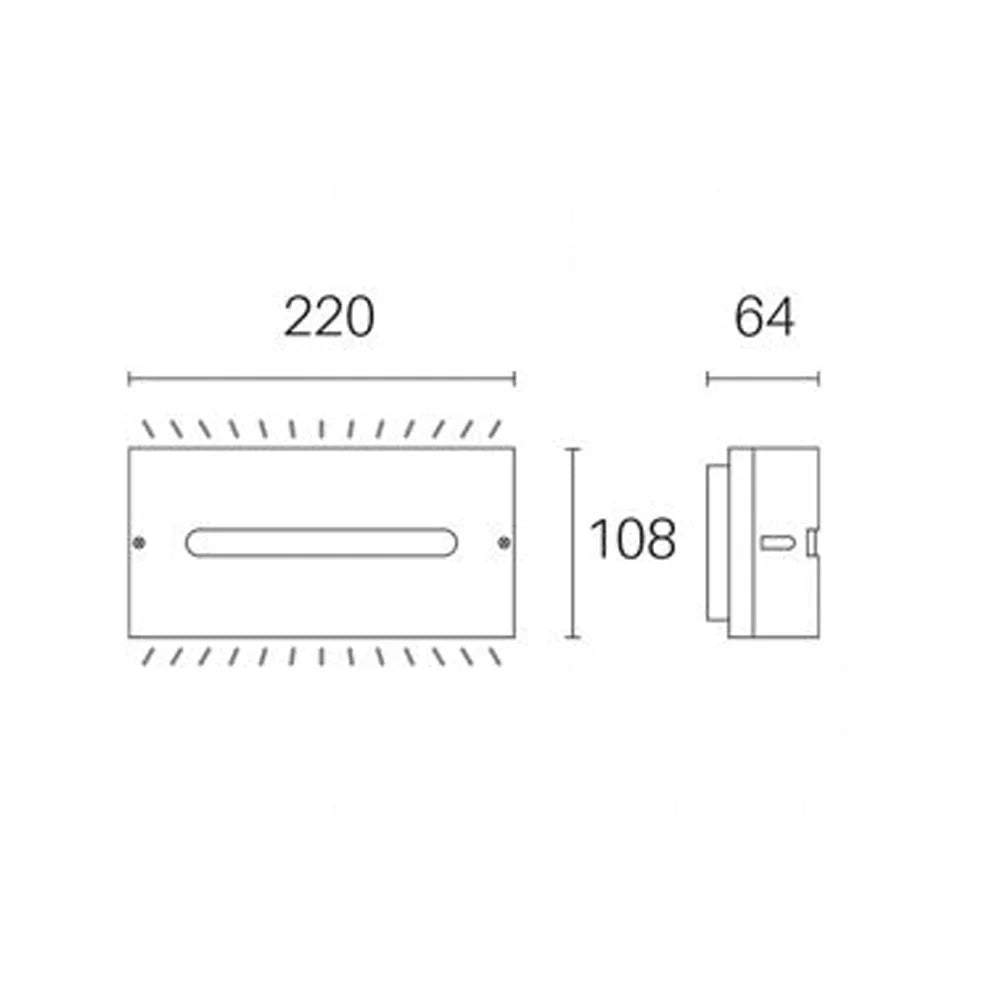 Applique Da Esterno Moderna Post Alluminio E Termoplastica Caffè Led 10W 3000K