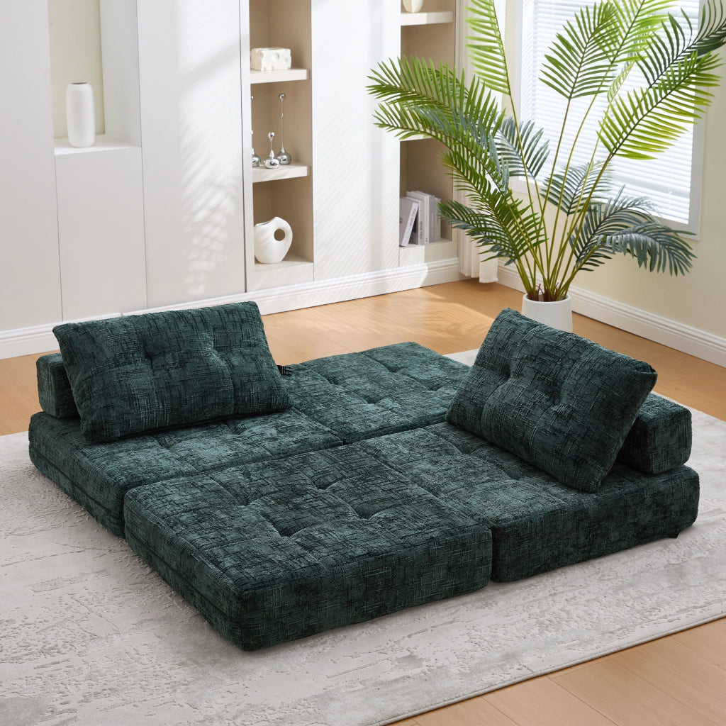 Divano Letto Pieghevole con Cuscini ¨C MINIMAL ¨C Materasso Foldable, Sofa da Terra
