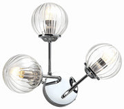 Applique Candellux BEST 3 luci E14 cromo vetro trasparente