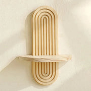 Due Pezzi di Plank Boho Manufatti in Legno Massello Arcobaleno Decorazione di Parete di Archiviazione per Camera da Letto, Sala e Camera da Bambino e Bagno Decorazione di Parete Fluttuante