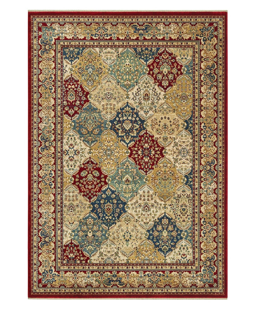 Tappeto KAZAKH 2192 multicolore cm.70x300 stile orientale persiano alta qualità con effetto lucente