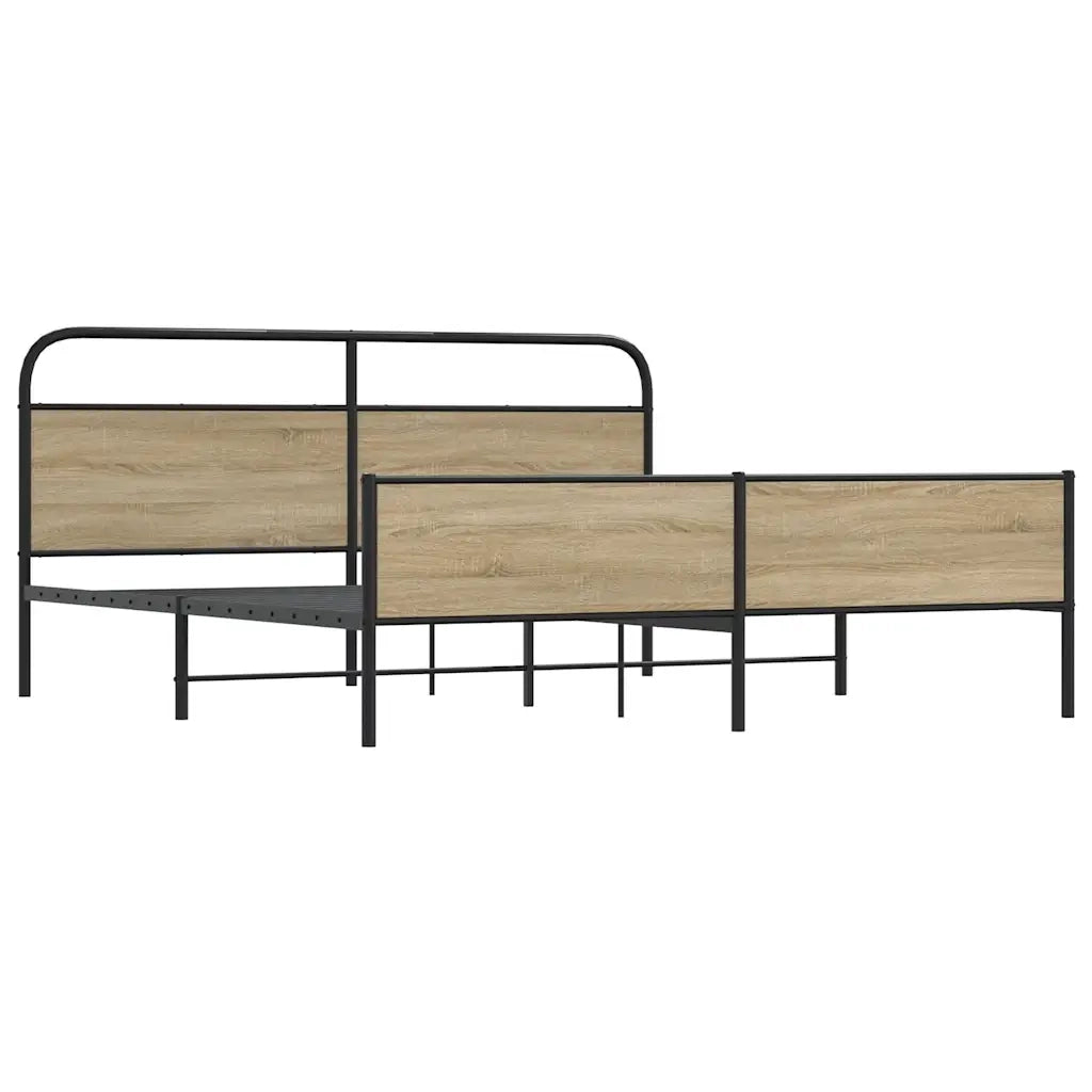 Giroletto senza Materaso in Metallo Rovere Fumo 193x203 cm 3318676