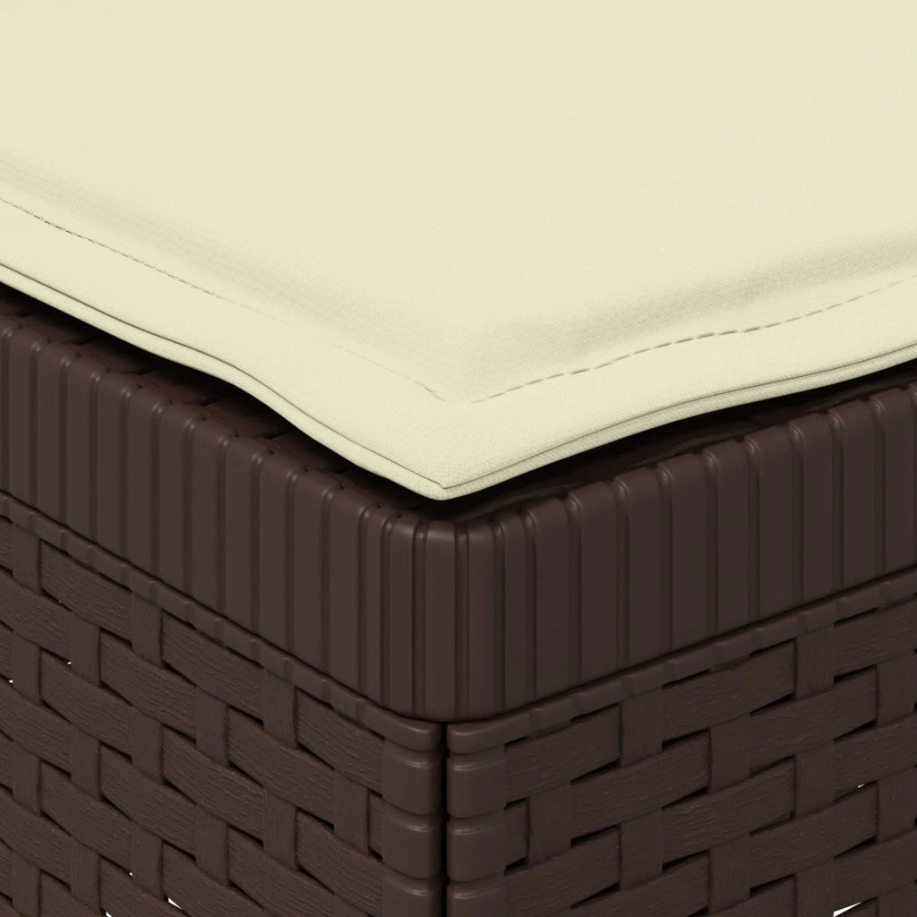 Divano da esterno-Divano da Giardino 3 posti con cuscini in look rattan PP 653065