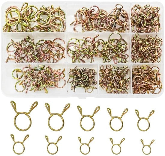 Set di viti a clessidra 250 pezzi - Viti a clessidra - Materiale acciaio/zinco - Dimensioni 5-14 mm - Scatola in plastica - Organizzati e ordinati - Viti a clessidra