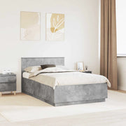 Struttura del letto con testiera Grigio Cemento 120 x 190 cm 3408183