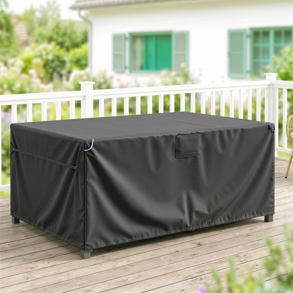 Copertura protettiva per mobili da giardino ¨C Xylo ¨C 180x120x74cm nero impermeabile anti-UV