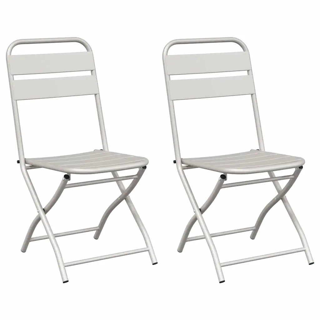 Sedia Pieghevole da Giardino 2 pcs Beige 42 x 52 x 82cm 42002941