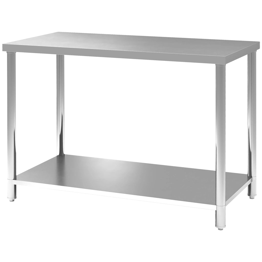 Tavolo da lavoro ¨C Minimal ¨C acciaio inox argentato 120x60x86