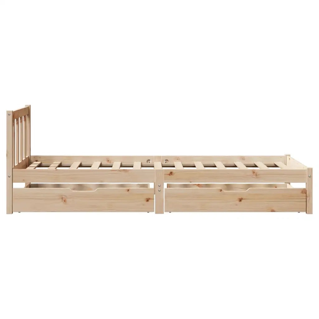 Letto senza Materasso 90x200 cm in Legno Massello di Pino