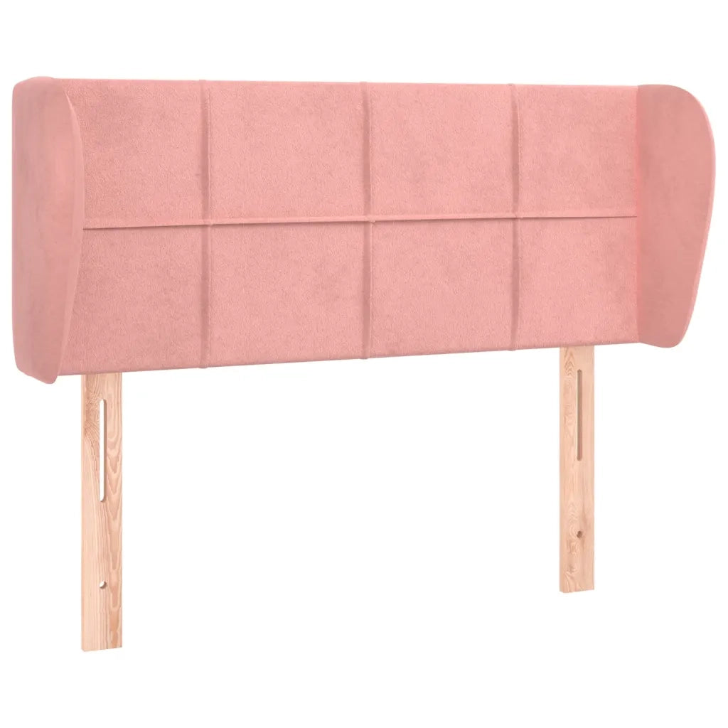 Testiera ad Orecchio-Testata con Orecchie Nera 93x23x78/88 cm in Velluto 896274