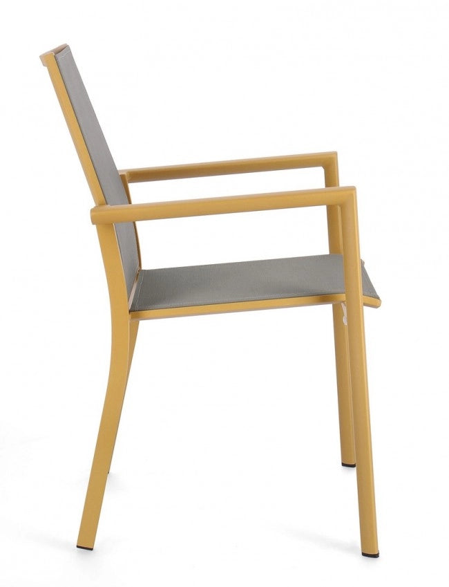 Set 4 Sedie da Giardino Alluminio Tortora Moderno - STRONG