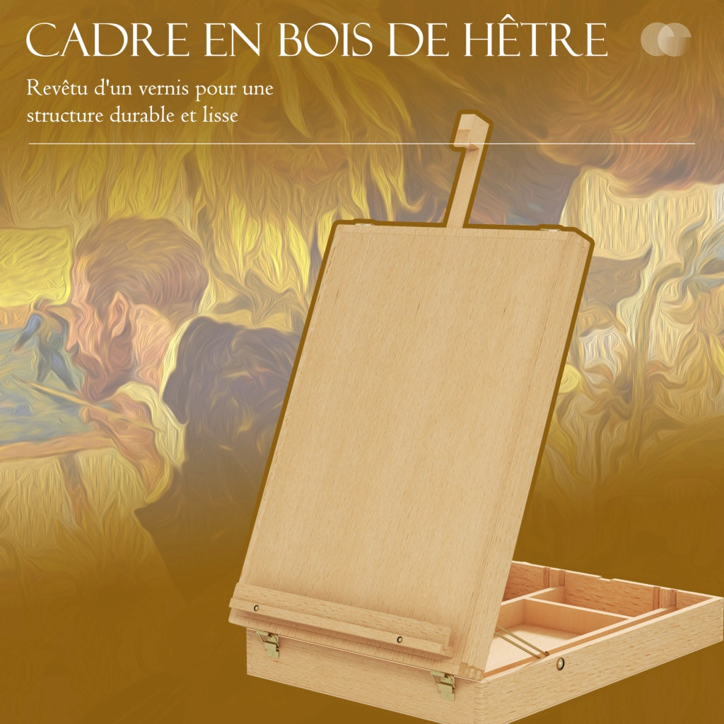 Cavalletto da Tavolo in Legno di Faggio ¨C Xylo ¨C Pieghevole Naturale 61cm