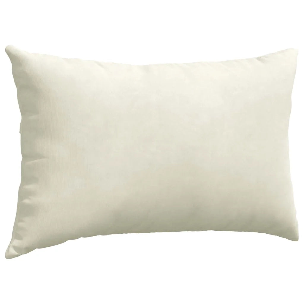 Cuscini da Divano 2 pz | Cuscini per sedie Crema 50 x 30 cm Tessuto in Cords