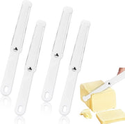 Set per taglierini per formaggio - 4 pezzi - bianco - con manico morbido