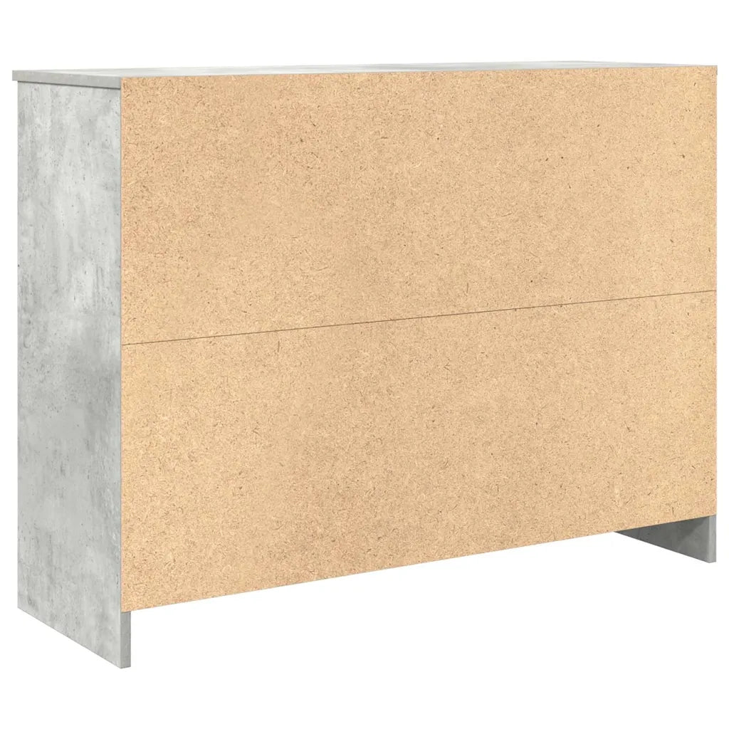 Credenza con Cassetto-Buffet-Armadio da cucina Grigio Cemento 101x35x76 cm in Truciolato