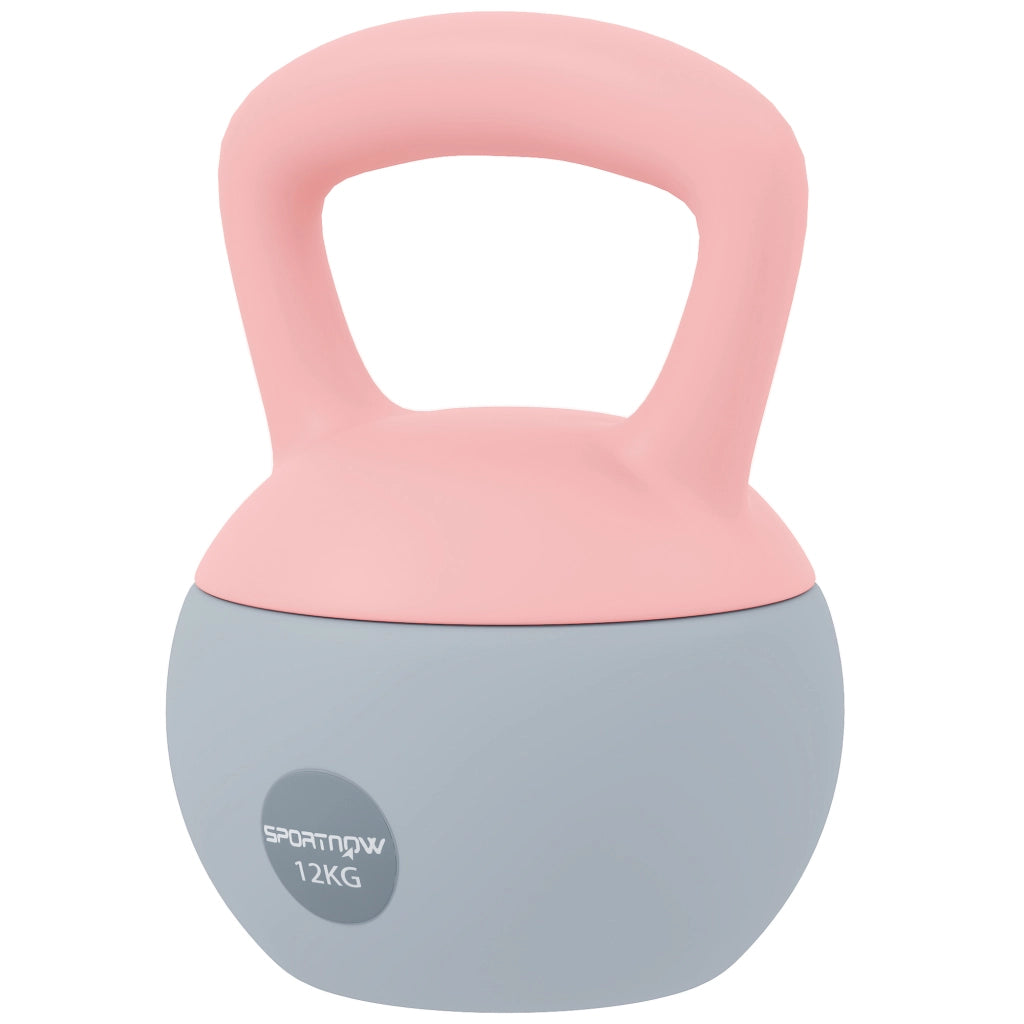 Kettlebell 12 kg ¨C zephmum ¨C Rosa e Grigio 21x21x30 cm