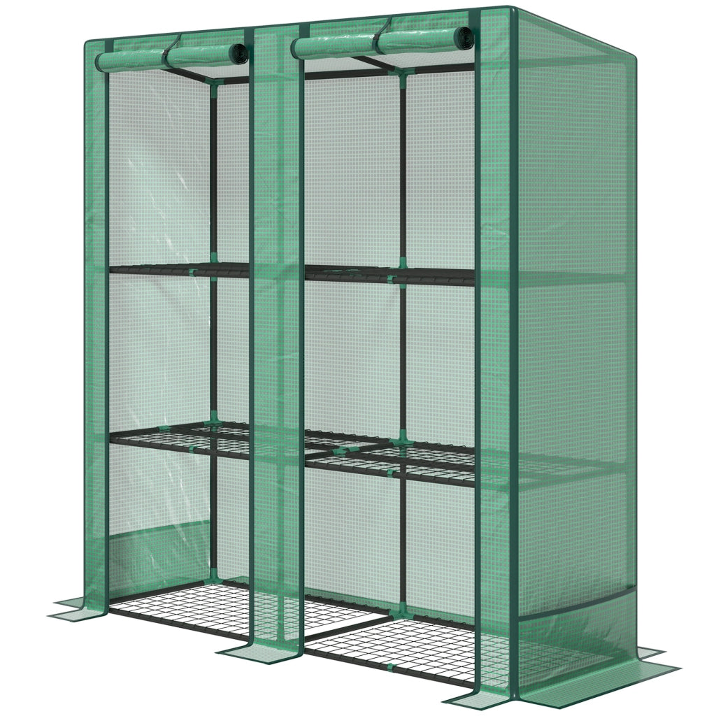 Serra Mini con 3 Ripiani ¨C zephmum ¨C Verde 144x48x152 cm