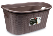 Stefanplast CESTA PORTABIANCHERIA ELEGANCE Lt. 35 - cm. 58x38x28 h col. Moka