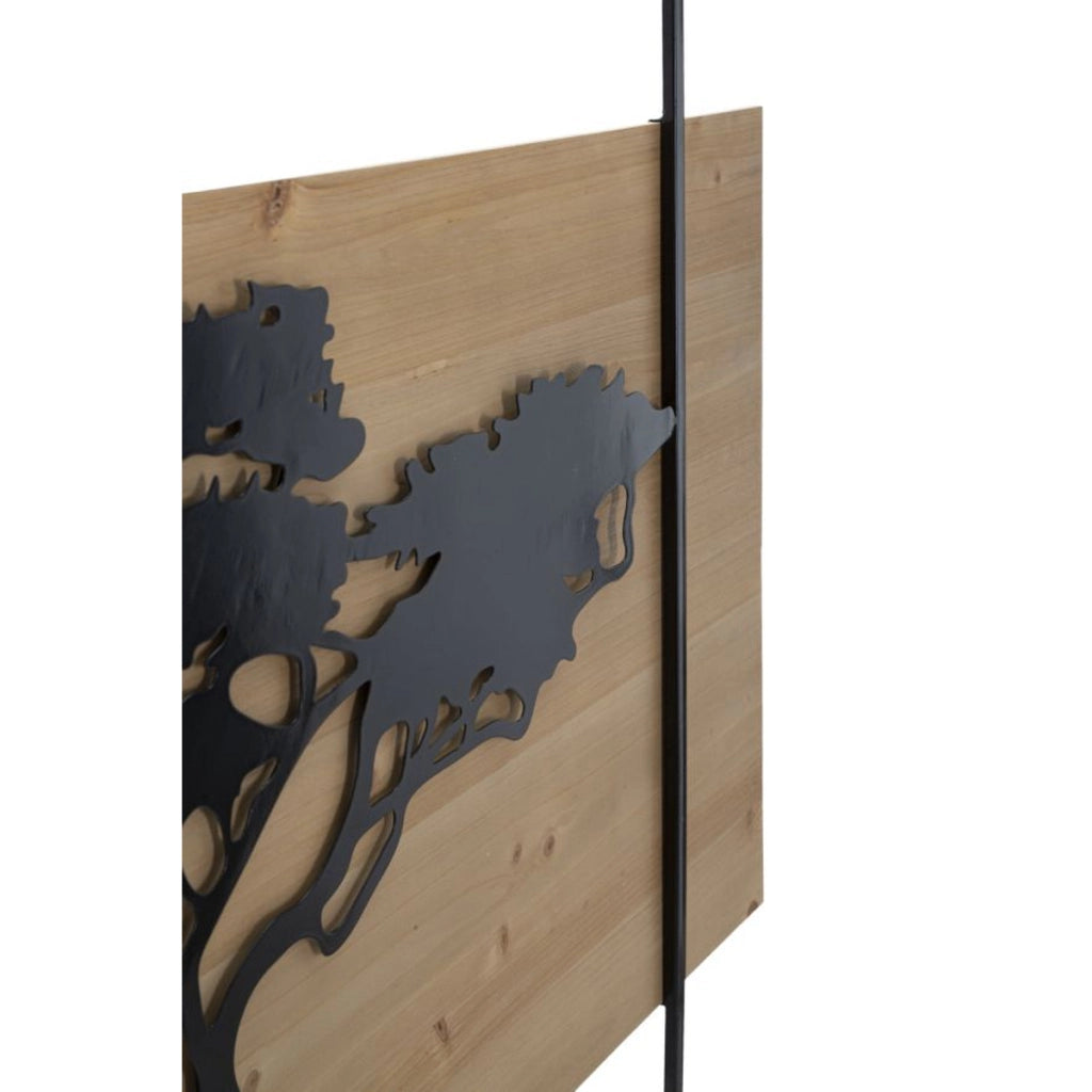 Pannello da muro Lagos in ferro e legno, set 3 pezzi 204x80 cm