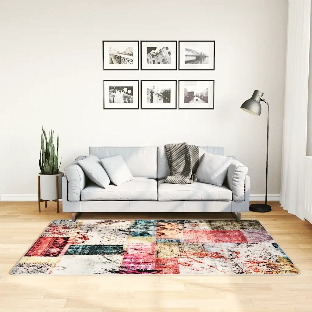 Tappeto Lavabile Patchwork 120x180 cm Multicolore 337966
