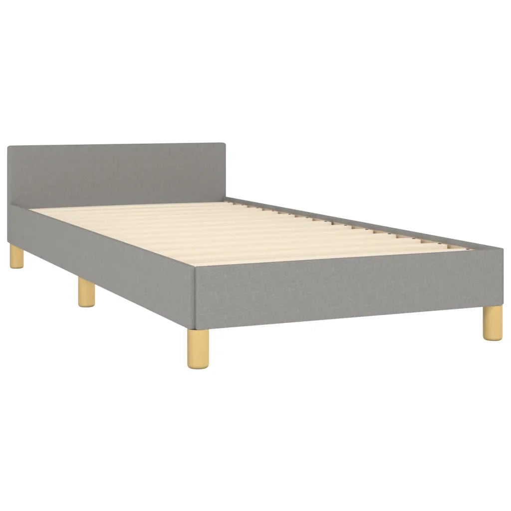 Letto singolo | Letto per adulti | Giroletto senza Materasso Grigio Chiaro 90x200 cm Tessuto