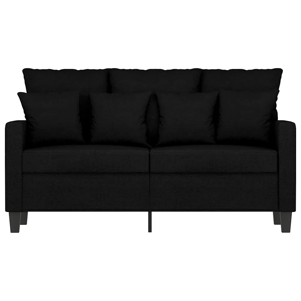 Divano a 2 Posti Nero 120 cm in Tessuto 359263