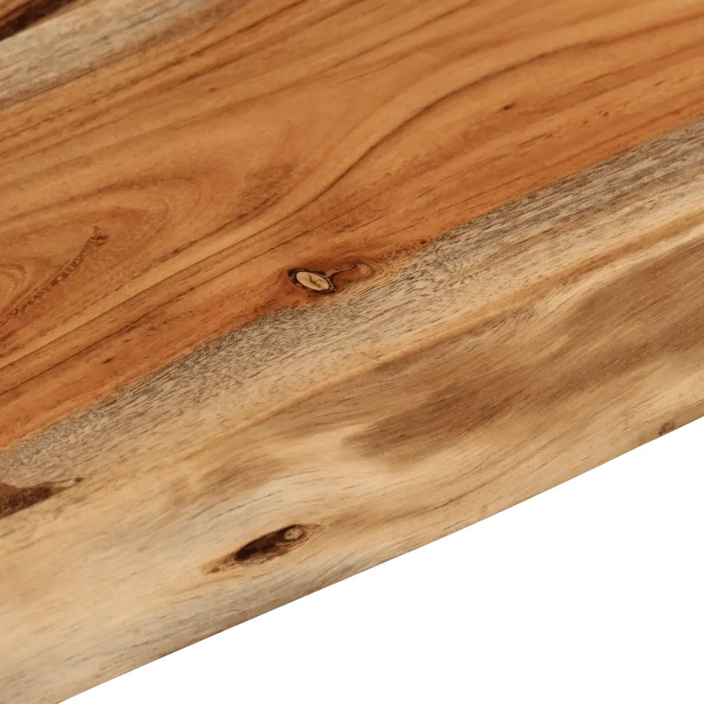 Mensola a Muro 70x40x2,5cm Rettangolare Legno Acacia Bordi Vivi 370249