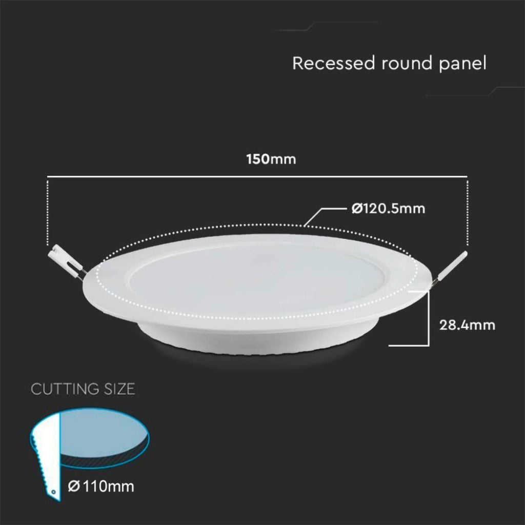 Faretto Pannello Led Da Incasso Rotondo 6W Bianco Freddo Diametro 120mm SKU-78601