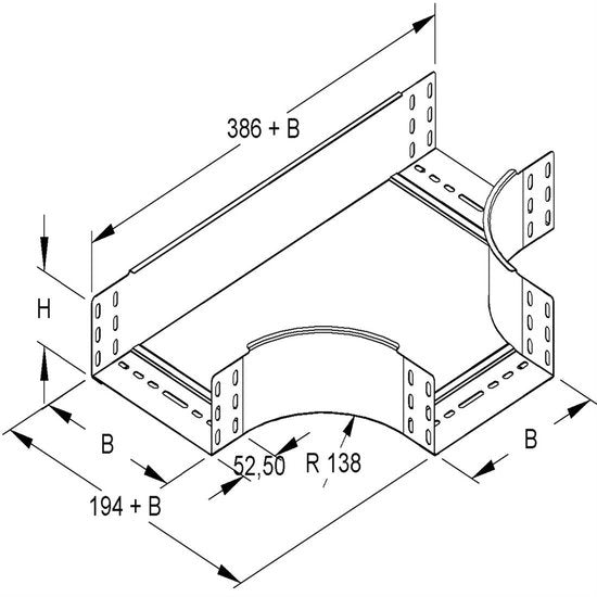 Tubo di scatola per cavi RTS in acciaio 85x200mm (161062)