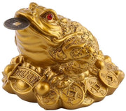 Fortuna - Statua di Rana Feng Shui per Attrarre Ricchezza - Decorazione per la Prosperità - 6 x 6 x 5 cm - Adatto per Case e...