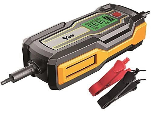 Vigor 53199-20 Zip Extra Caricabatterie Mantenitore 6-12V Piombo AGM Gel LiFePO4 4Ah-200Ah 160W Display LCD