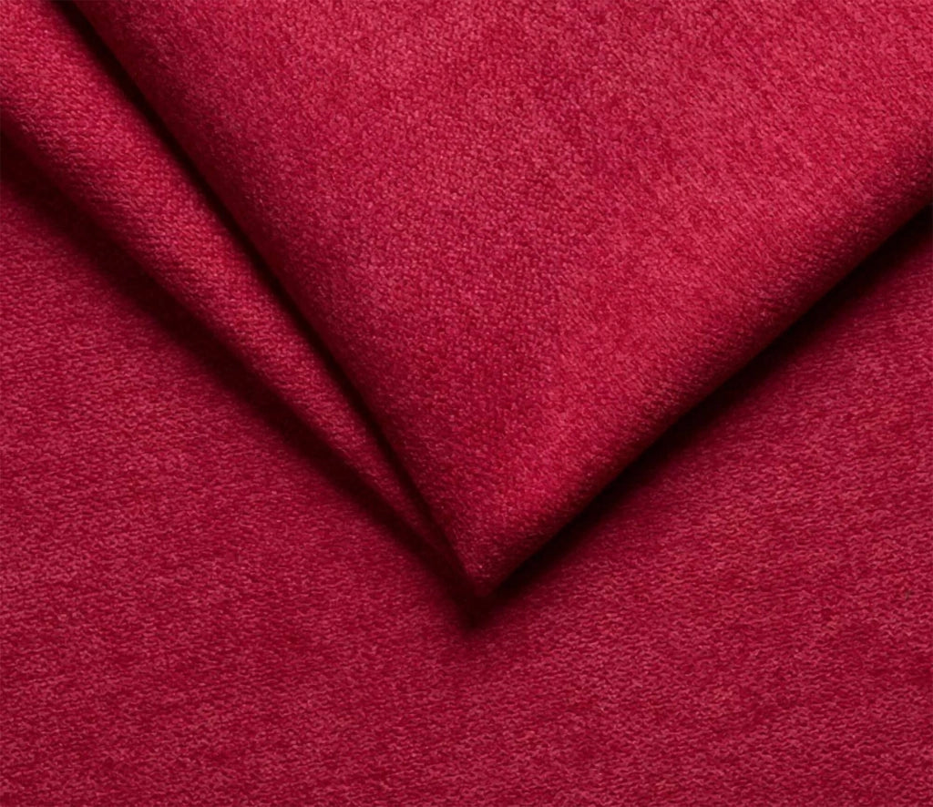 Ceto, Divano Fisso con Penisola Sfoderabile Made in Italy, 285x160 cm Rosso