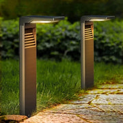 Lampada Solare per Illuminazione Esterna a 2 Modalità con Pannello Fotovoltaico Riscaldato IP64 Impermeabile per Giardini e Prati - 2 pezzi