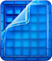 Cubetti di ghiaccio in forma di cubo 3cm blu - 30 cubetti - coperchio trasparente
