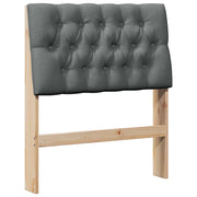 Testiera | Testata imbottita Grigio scuro 80 cm Pino massello