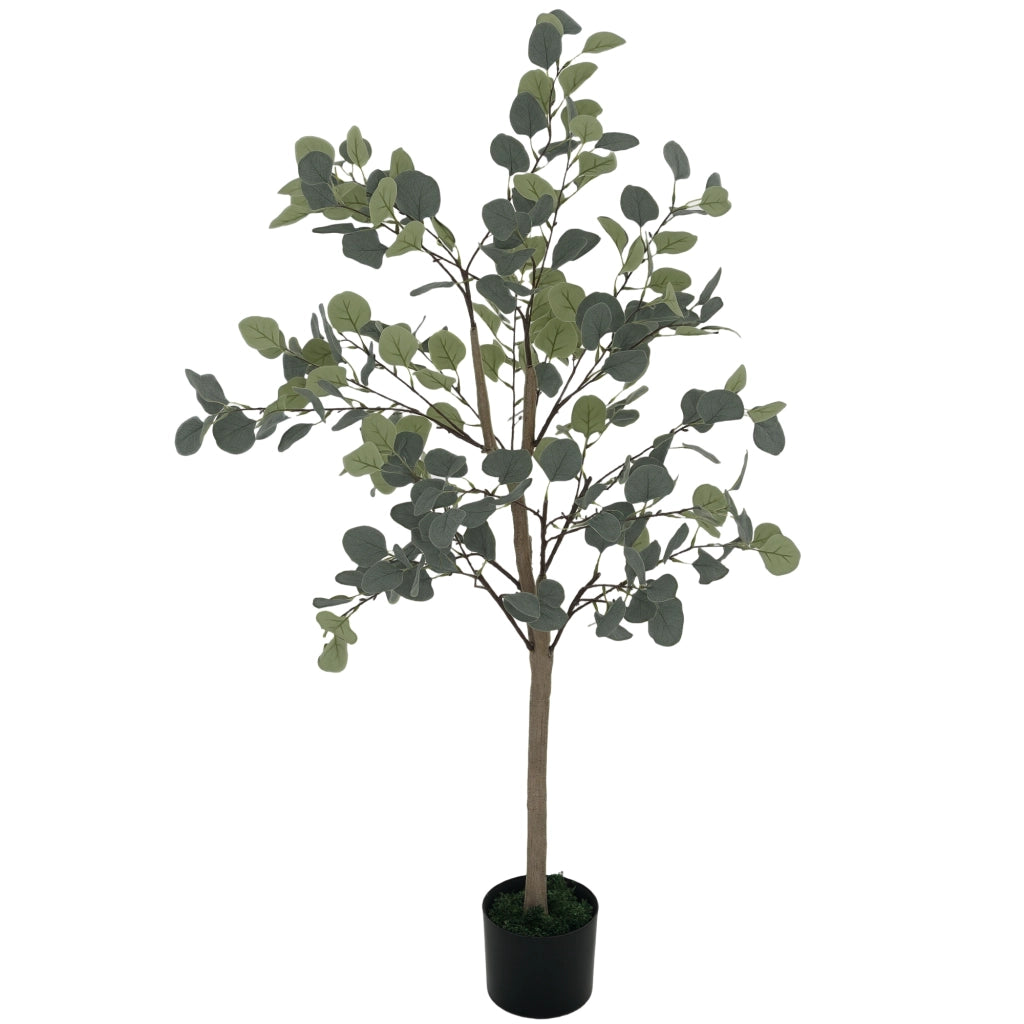 Pianta Artificiale Eucaliptus 120 cm in Vaso per Interni Verde ¨C zephmum ¨C Verde Sintetico