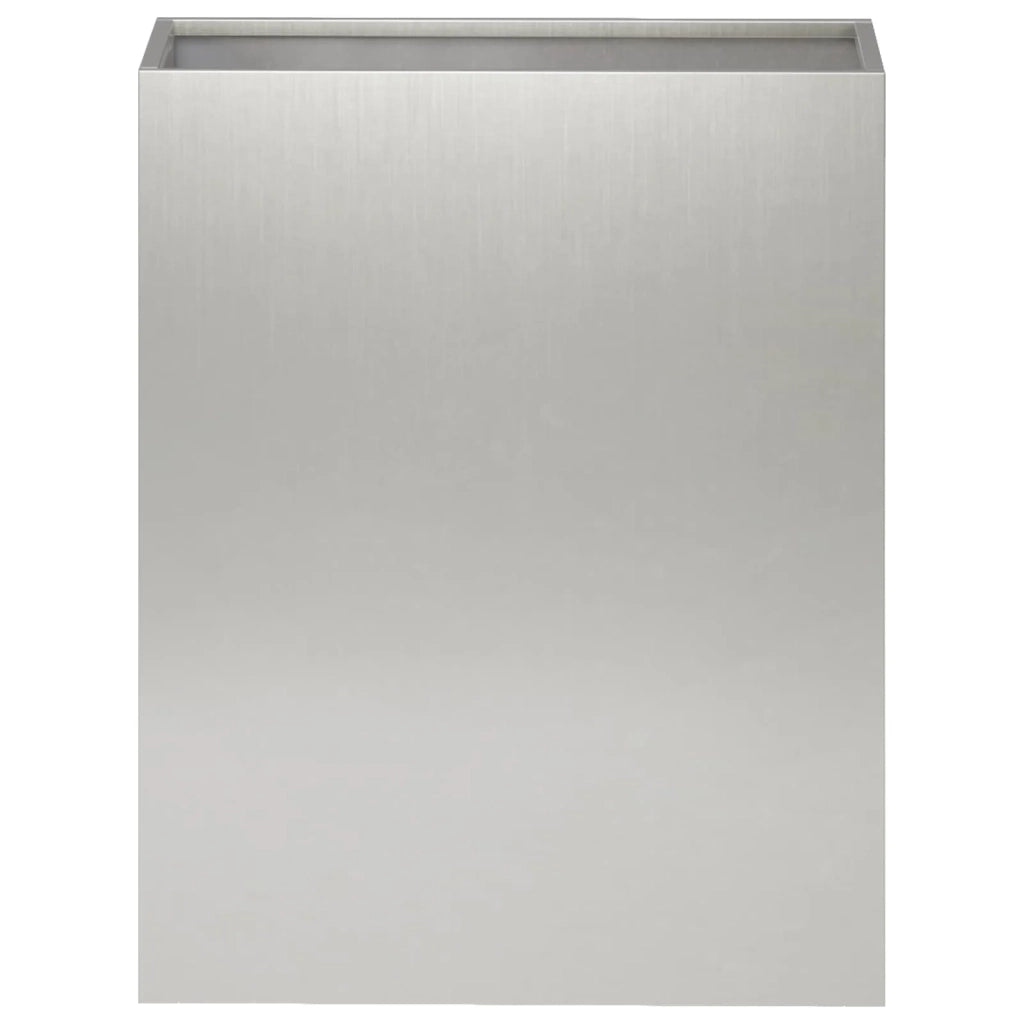 Vaso da giardino 2 pz Argento 40 x 20 x 50 cm Acciaio Inox 8005423