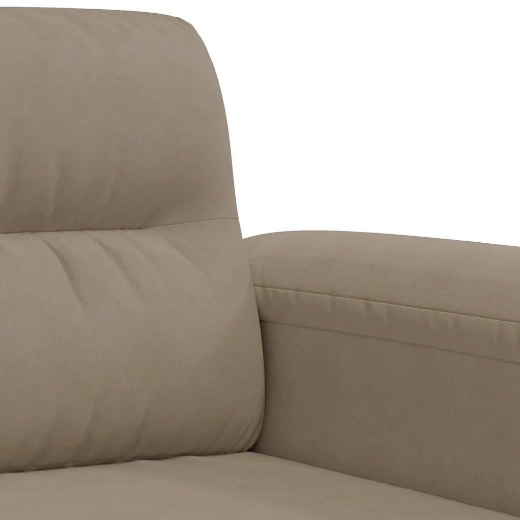 Divano a 2 Posti-Sofa 2 Posti Tortora 120 cm in Tessuto Microfibra