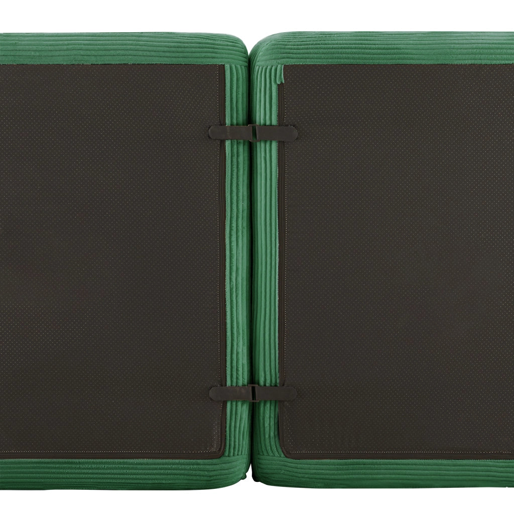 Divano Angolare Modulare con Ottomane ¨C MINIMAL ¨C Verde, Tessuto, Senza Montaggio