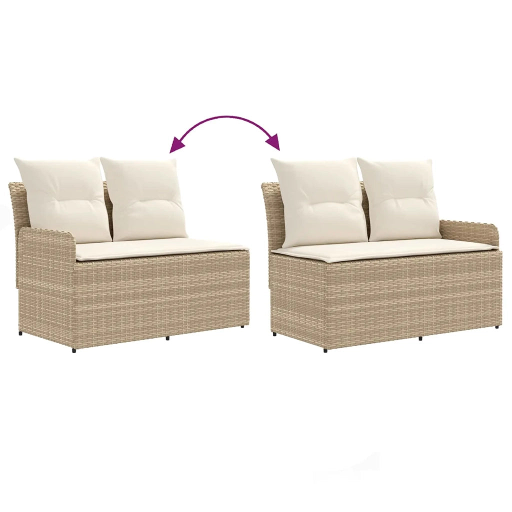 Sofa da giardino-Divano con braccioli da giardino con divano angolare 2 Pezzo 156156