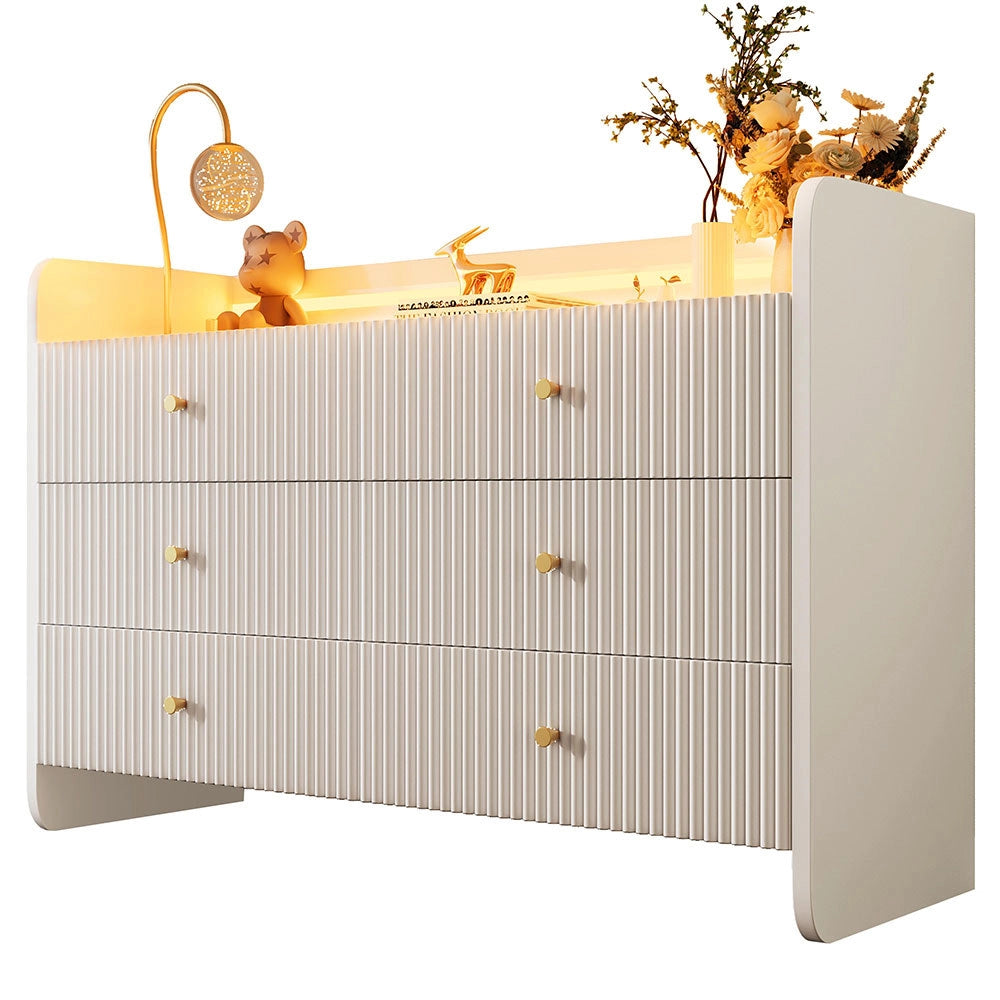 Buffet con LED - Xylo - 120??40??75 cm - Design Onde Bianco