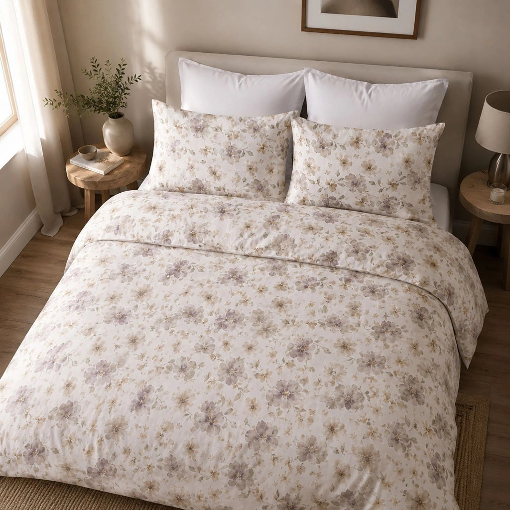 Romorre, Copripiumino Singolo Federa Inclusa, 200x160 cm Bianco Crema